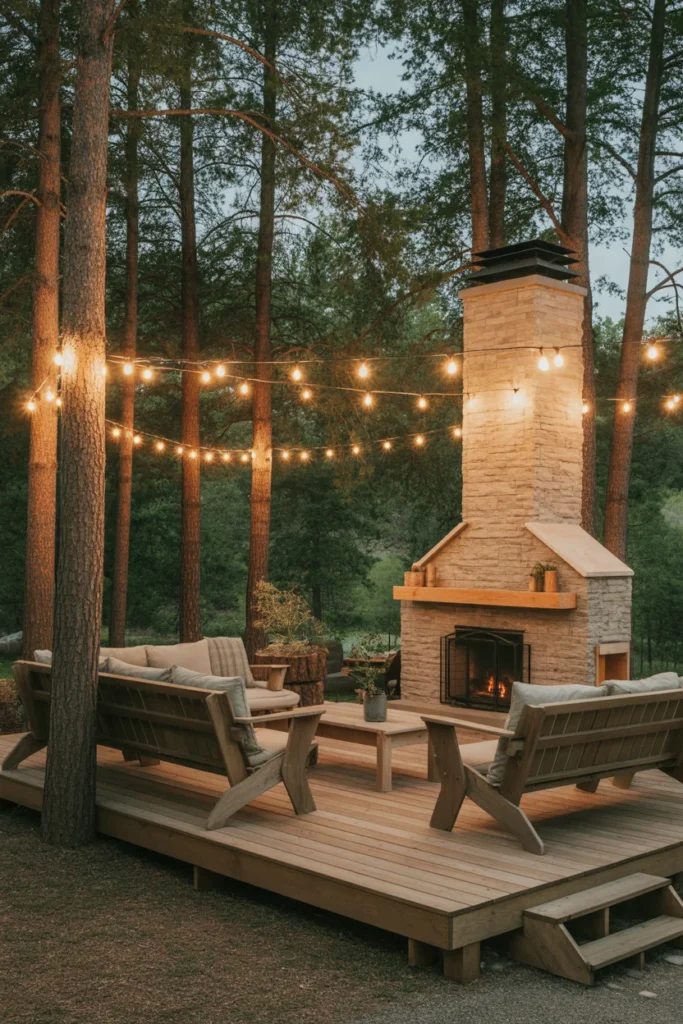 Rustic Wooden Deck